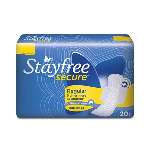 Stayfree Secure Regular Cottony Soft Sanitary Pads 20's