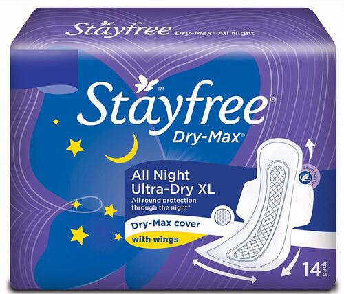Stayfree Dry Max All Night Ultra Dry Wings XL 14's