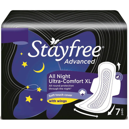 Stayfree Advanced All Nights Ultra-Comfort with Wings XL 7's