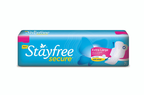 Stayfree Secure Dry Cover with Wings Sanitary Pads XL 7's