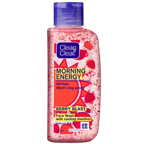 Clean & Clear Morning Energy Oil-Free Berry Blast Face Wash 50ml