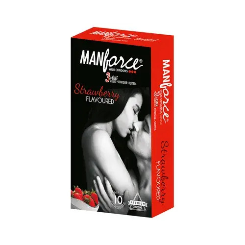 Manforce Strawberry Wild Condoms 10's