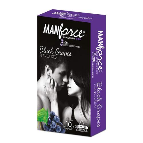 Manforce Black Grapes Wild Condoms 10's