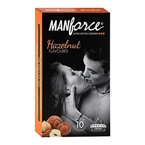 Manforce Hazelnut Extra Dotted Condoms 10's