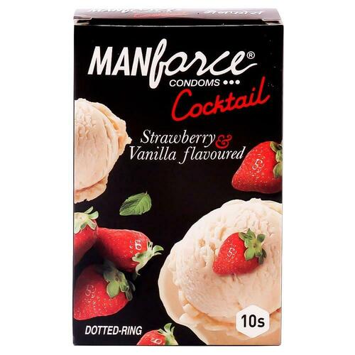 Manforce Strawberry & Vanilla Cocktail Condoms 10's