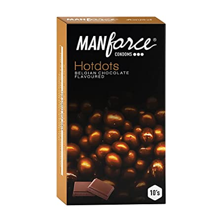Manforce Hotdots Belgian Chocolate Condoms 10's