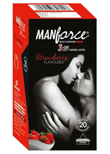 Manforce Strawberry Wild Condoms 20's
