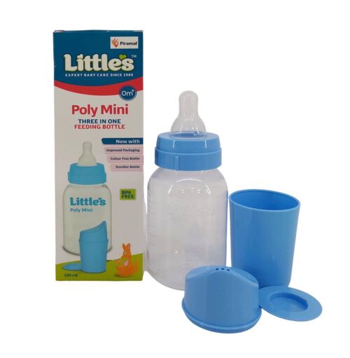 Little's Poly Mini Feeding Bottle (Blue) 120ml