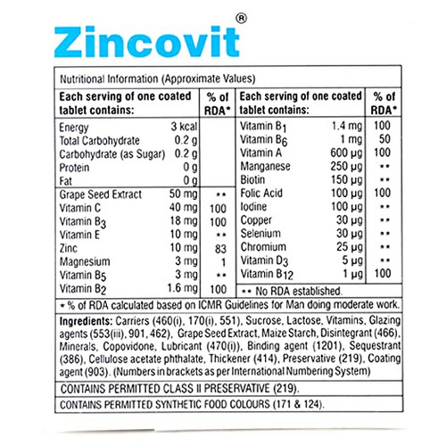 Zincovit Tablet 15's