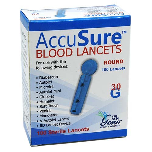 AccuSure Blood Lancets 100's