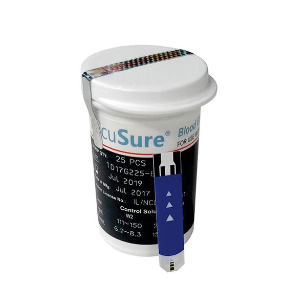 AccuSure Simple Glucose Test Strips 25's