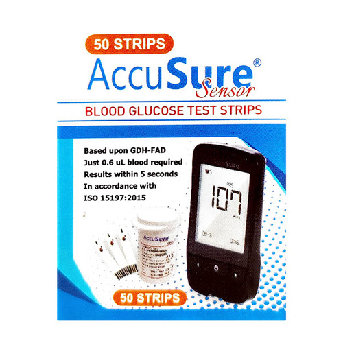 AccuSure Sensor Glucose Test Strips 50's