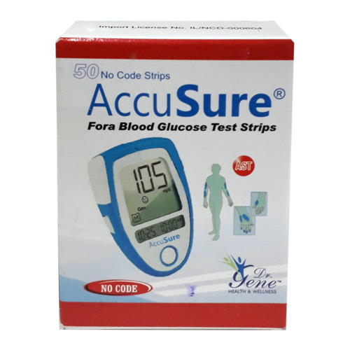 AccuSure Fora Blood Glucose Test Strips 50's