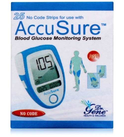 AccuSure Dr.Gene Blood Glucose Monitor with Strips 25's