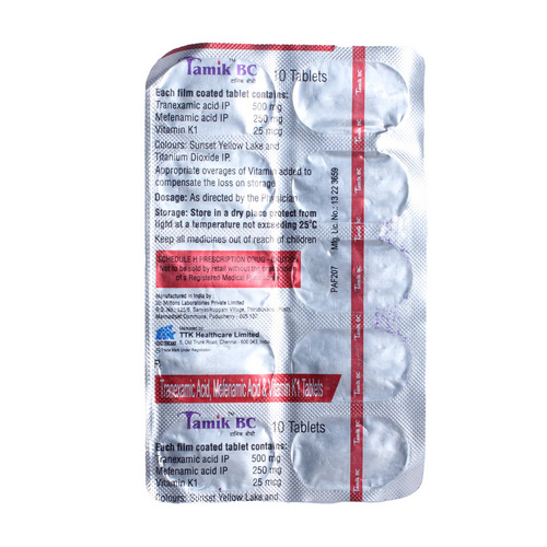 Tamik BC Tablet 10's used to prevent bleeding