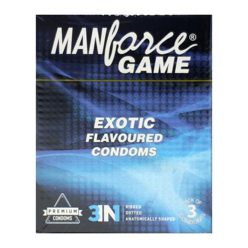 Manforce Game Exotic Flavoured Condoms 3's