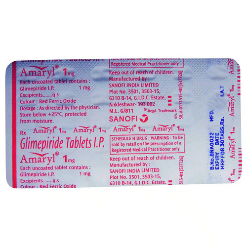 Amaryl 1mg Tablet 30's