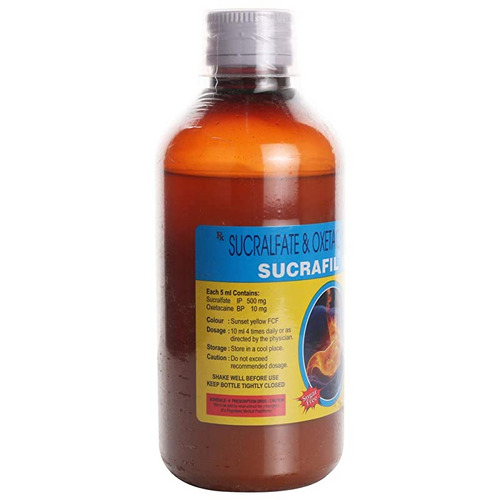 Sucrafil O Gel 200ml used in the treatment of acidity, stomach ulcer, and heartburn