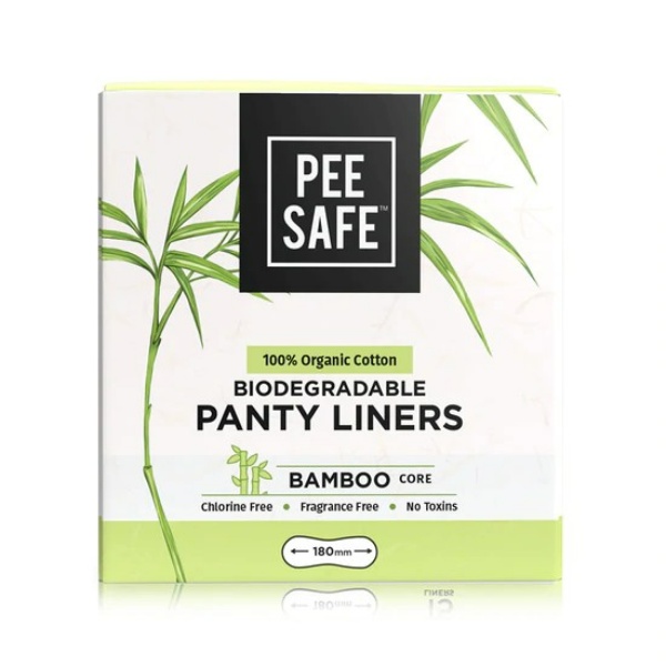 Pee Safe 100% Organic Cotton Biodegradable Panty Liners 15's