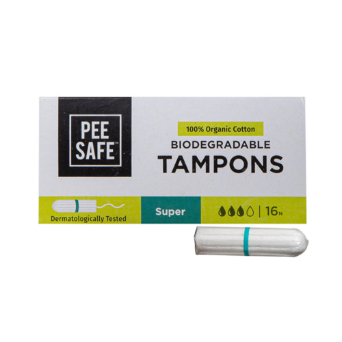 Pee Safe Organic Cotton Tampon (Super) 16's