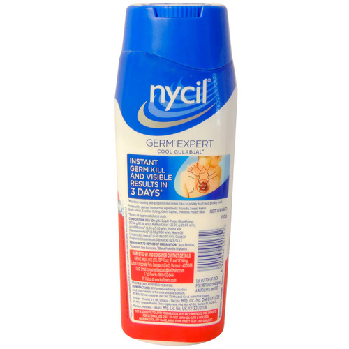 Nycil Germ Expert Cool Gulabjal Prickly Heat Powder 150g