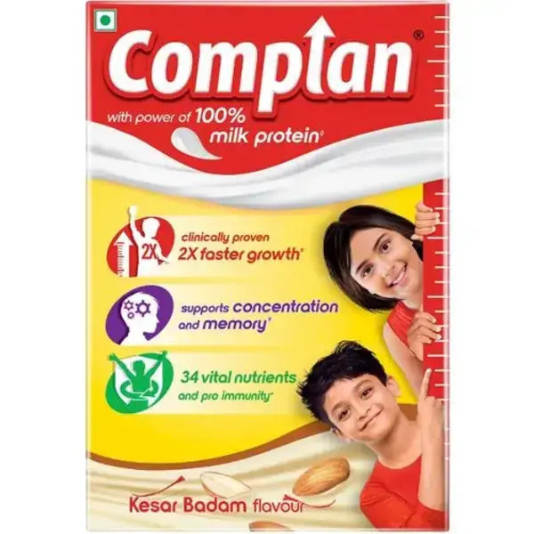 Complan Kesar Badam Health Drink Powder 500g (Refill Pack)