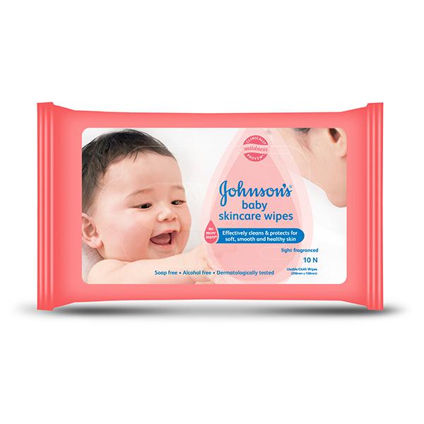Johnson's Baby Skin Care Wipes 10's