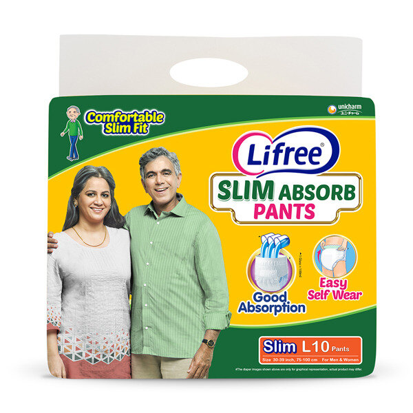 Lifree Slim Absorb Adult Diaper Pants Large 10's