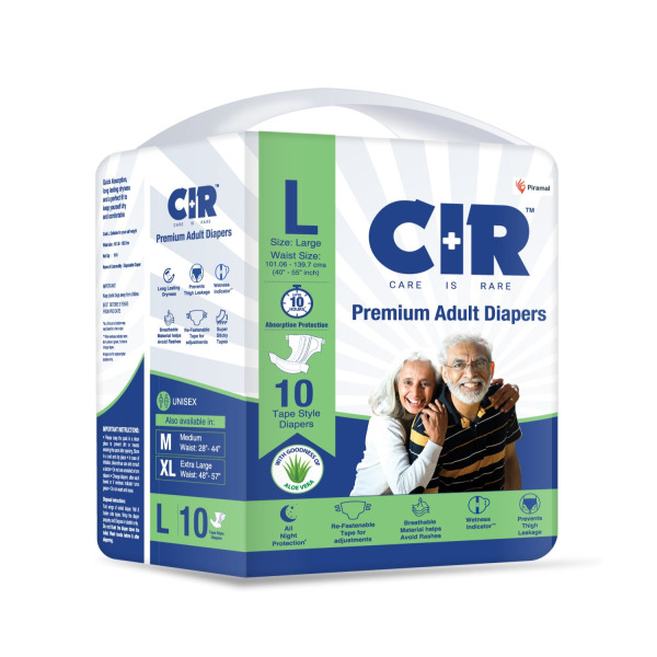 CIR Premium Adult Diapers Large 10's