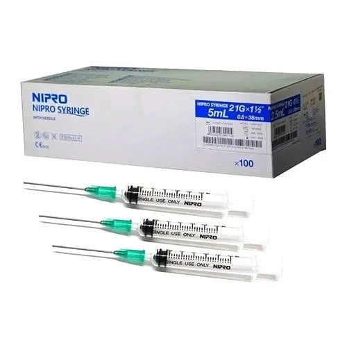Nipro Disposable Syringe with 21G Needle 10ml