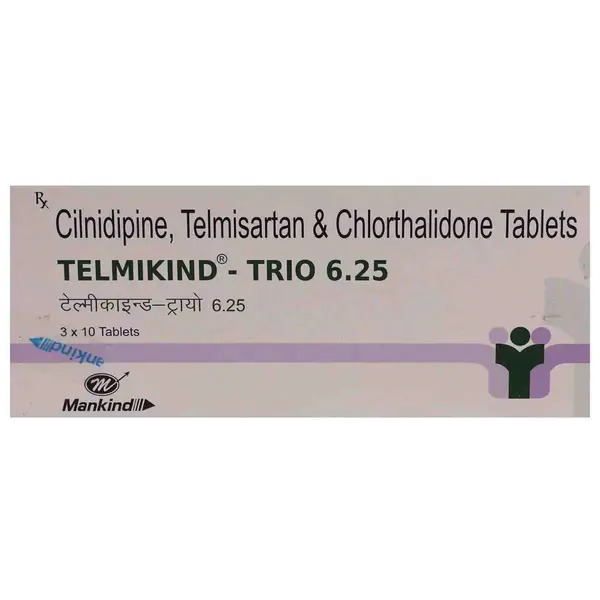 Telmikind Trio 6.25 Tablet 10's