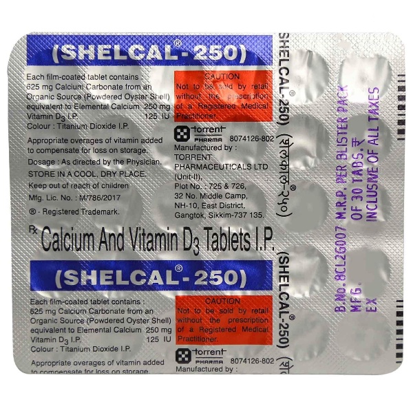 Shelcal-250 Tablet 30's