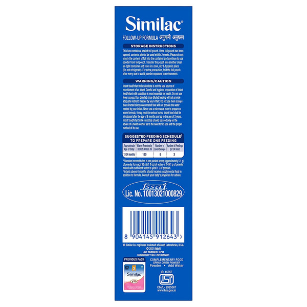 Similac Stage 3 Follow-Up Formula Powder 400g Refill Pack (12 to 24 months)
