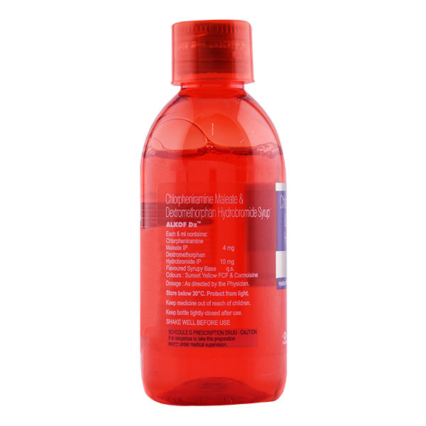 Alkof DX Syrup 100ml used for the treatment of dry cough and allergy symptoms