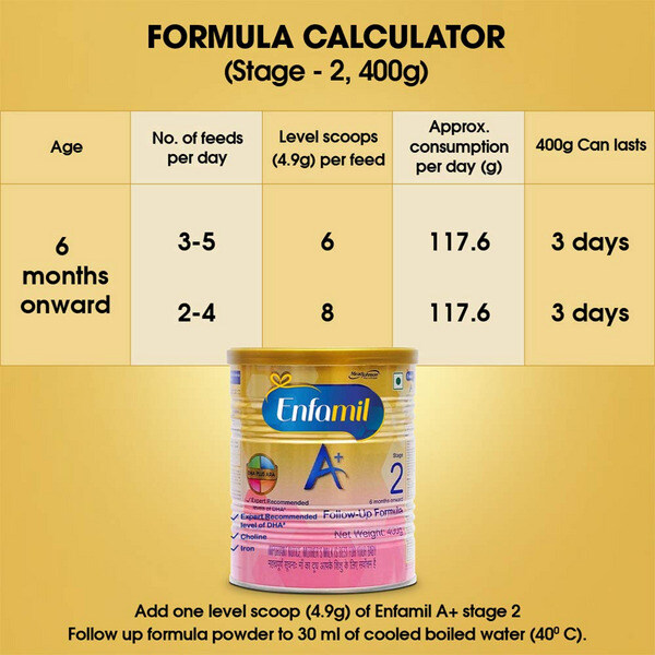 Enfamil A+ Stage 2 Infant Follow-Up Formula 400g Tin (6 to 12 months)