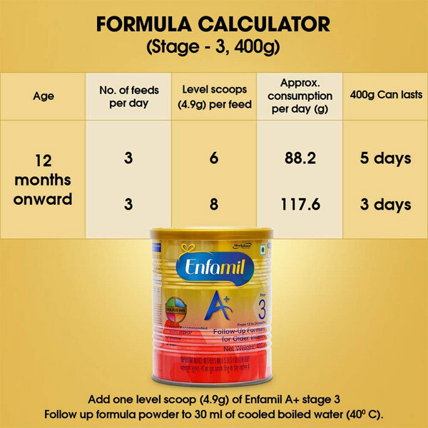 Enfamil A+ Stage 3 Infant Follow-Up Formula 400g Tin (12 to 24 months)