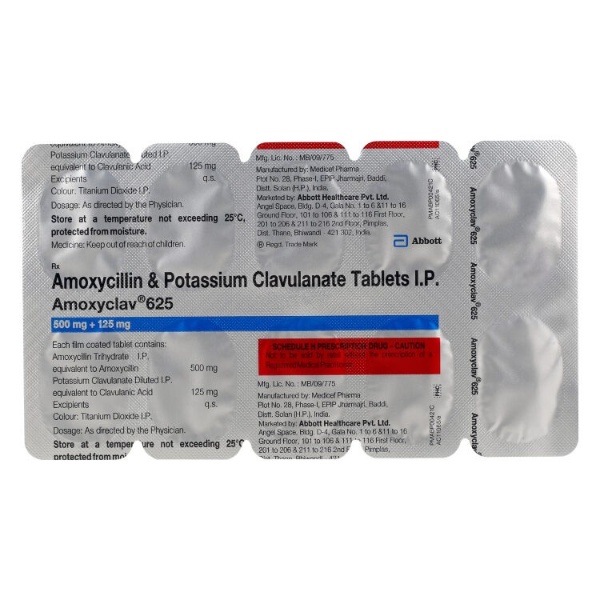 Amoxyclav 625 Tablet 10's