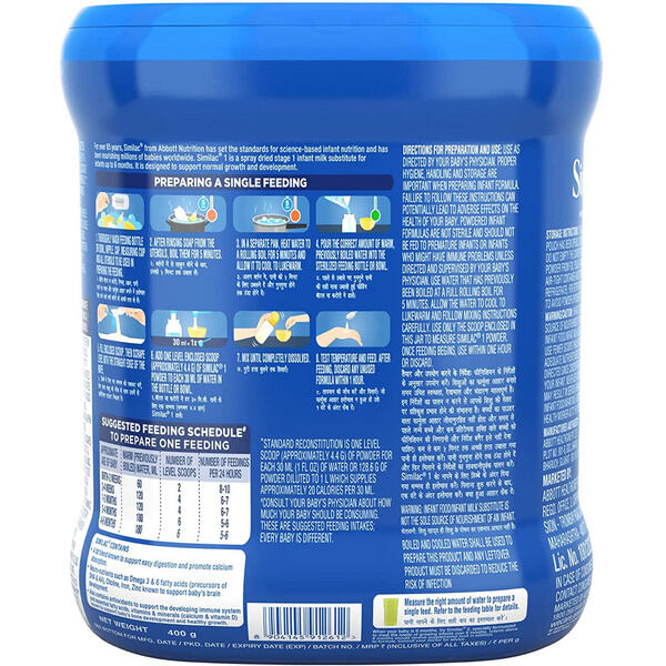 Similac-1 Infant Formula Powder 400g Jar (upto 6 months)