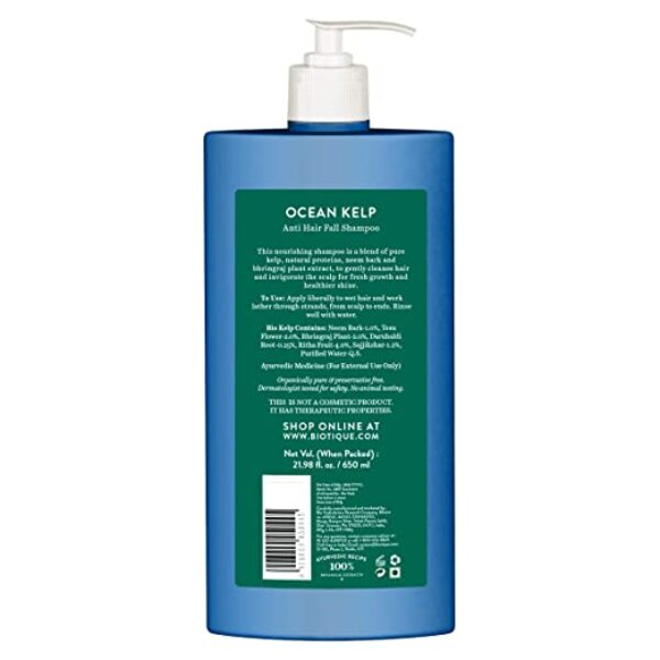 Biotique Ocean Kelp Anti Hair Fall Shampoo Intensive Hair Growth Therapy 650ml