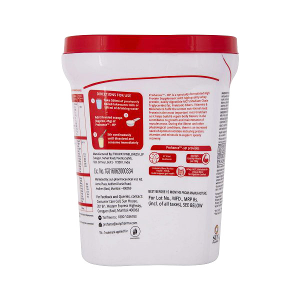 Prohance-HP Vanilla Protein Supplement Powder 400g (Jar)