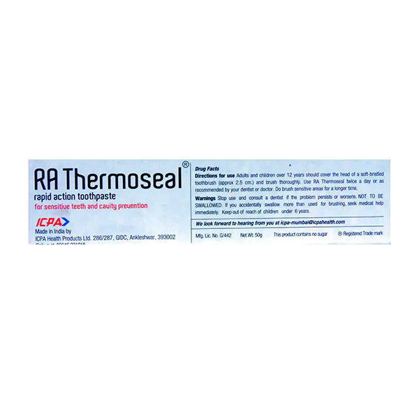 RA Thermoseal Fresh Mint Rapid Action Toothpaste 50g
