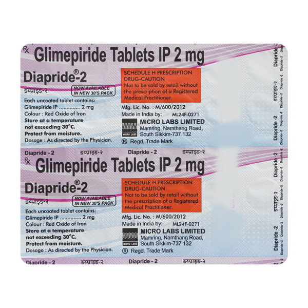 Diapride 2 Tablet 30's