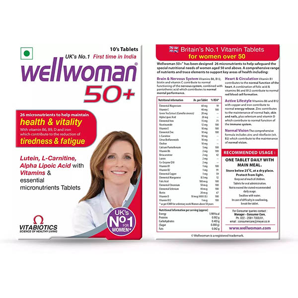 Wellwoman 50+ Health Supplement Tablet 10's