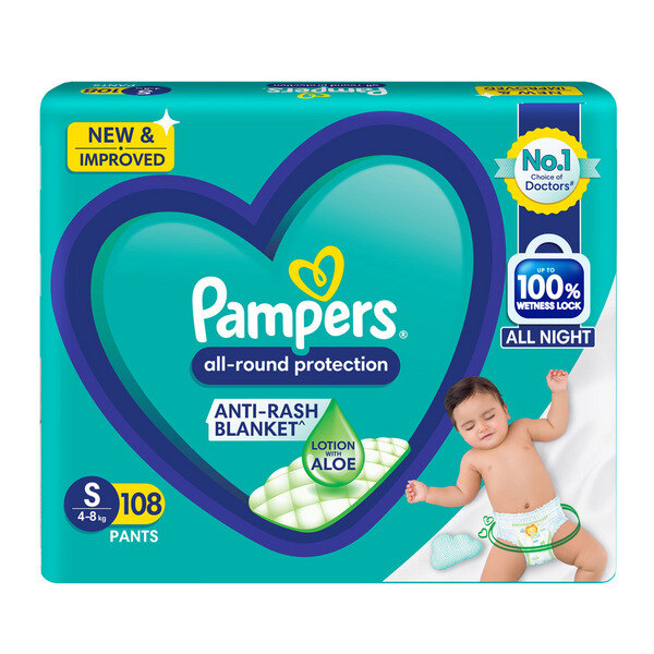 Pampers All Round Protection Diaper Pants Small 108's