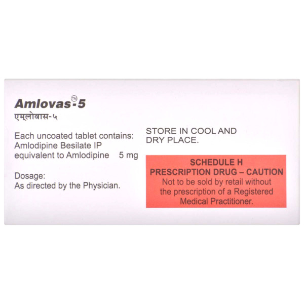 Amlovas 5 Tablet 15's