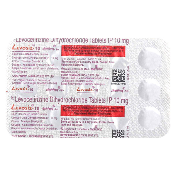 Levosiz 10 Tablet 15's