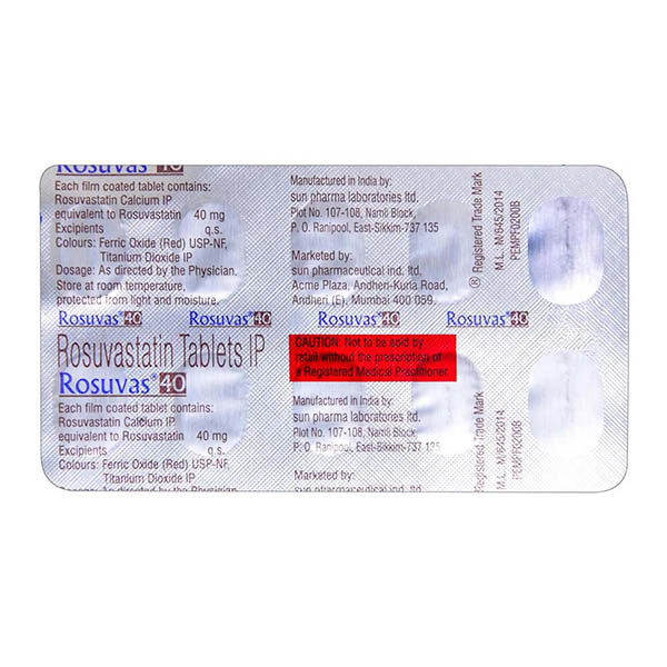 Rosuvas 40 Tablet 10's