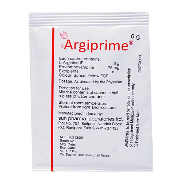 Argiprime for Oral Solution Sugar Free Sachet Orange 6g